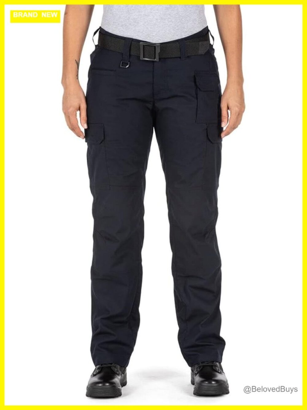 Women's Tactical Work Pants, Cargo Pockets, Regular Fit Ripstop